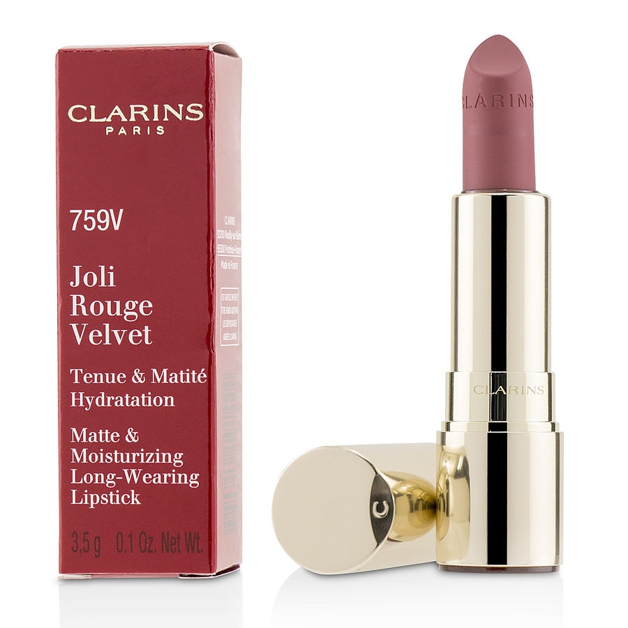 Clarins joli rouge velvet (matte & moisturizing long wearing lipstick) # 759v wood berry 3.5g/0.1oz
