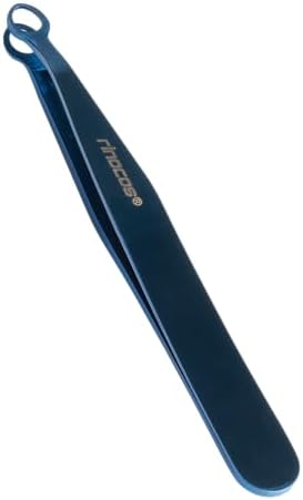 [Premium Hand-Made] Round tip Tweezers, 316 Surgical-Grade Stainless Steel for Safety, Precision tweezers, hair tweezers for plucking, Facial Hair Tweezers for Men & Women, Trim Tweezers