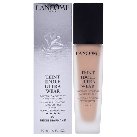 Teint Idole Ultra 24H Wear and Comfort Foundation SPF 15 - 03 Beige Diaphane by Lancome for Women - 1 oz Foundation
