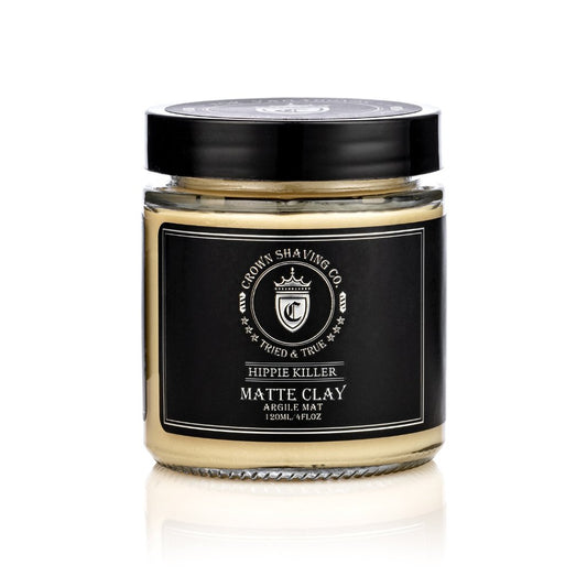 Crown Shaving Hippie Killer Matte Styling Clay - 4 Ounce Jar