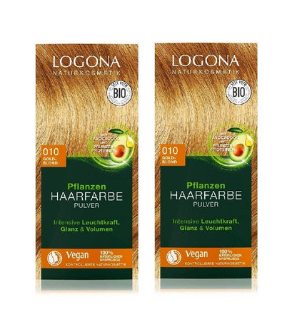 2xPacks Logona Plant Powder Vegan Hair Color for Women - 12 Varieties