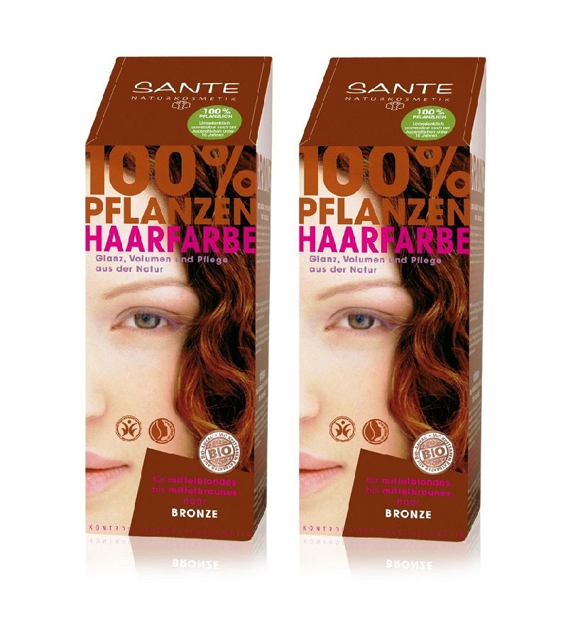 2xPack Sante Plants Powder Hair Color -  Seven Shades - 200 g