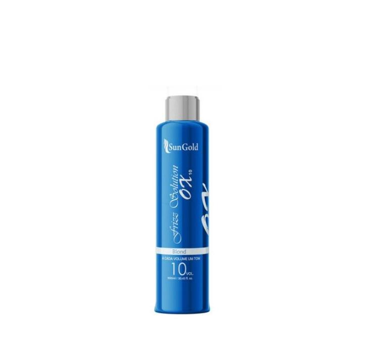 Frizz Solution Blond Bleaching Hydrogen Peroxide OX 10 Volumes 1L - Sun Gold