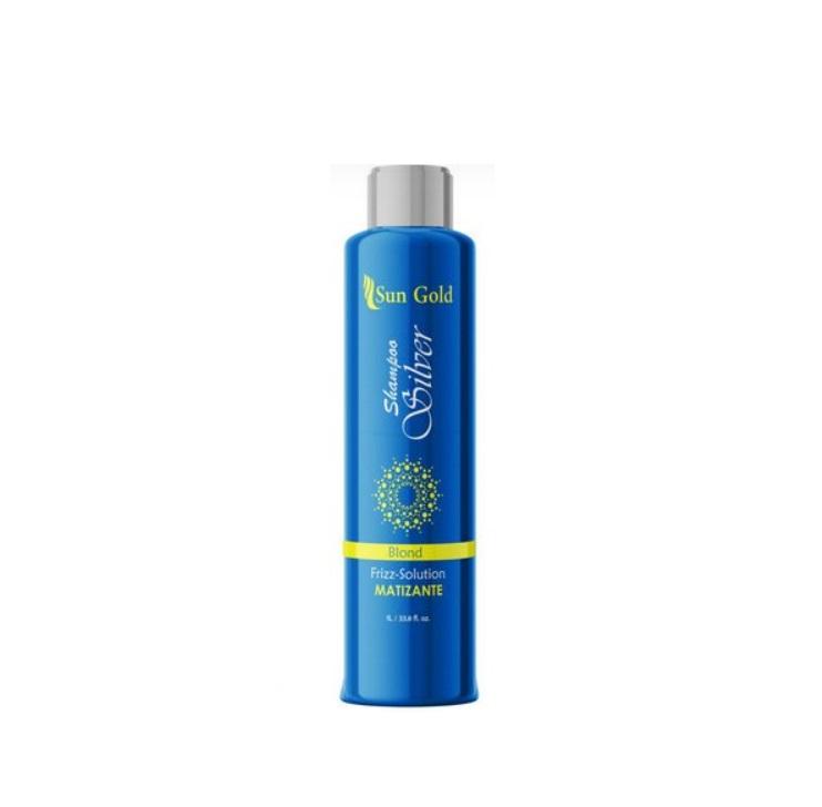 Silver Blond Gray Tinting Neutralizing Fizz Solution Shampoo 1L - Sun Gold